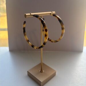 Tortoise Shell Hoop Earrings